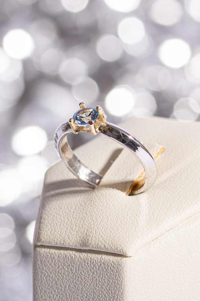 Solitario oro e argento - Collezione Montecristo | Gioielleria artigianale Benedetti di pisa dal 1932